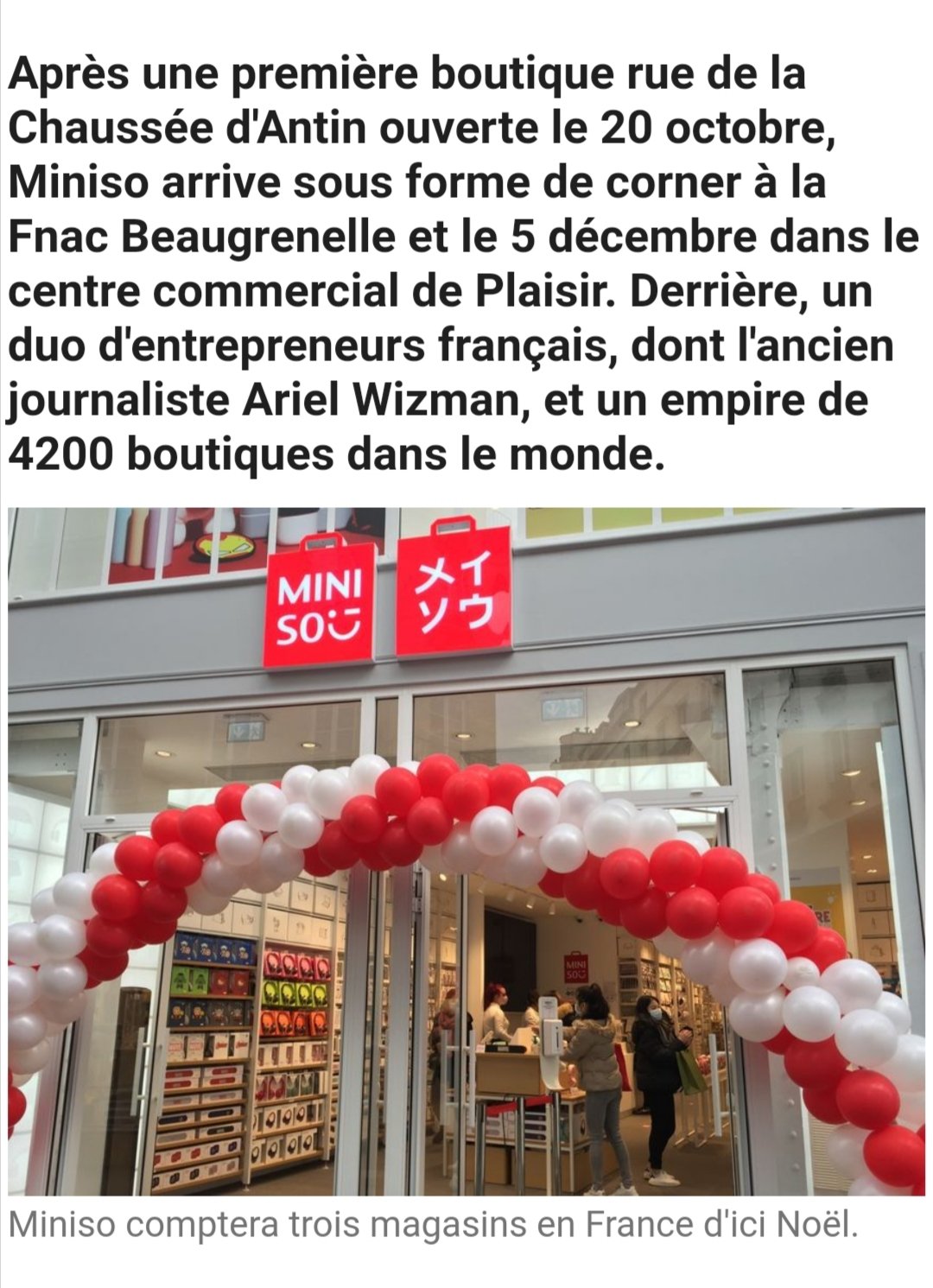 #Miniso#: 名创优品在巴黎开店