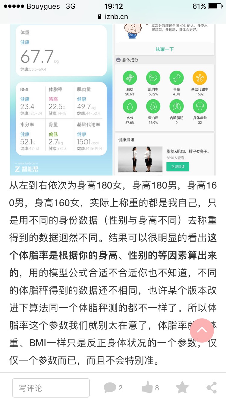 大家知道哪里可以测体脂吗或者有比较准确的体脂称推荐吗