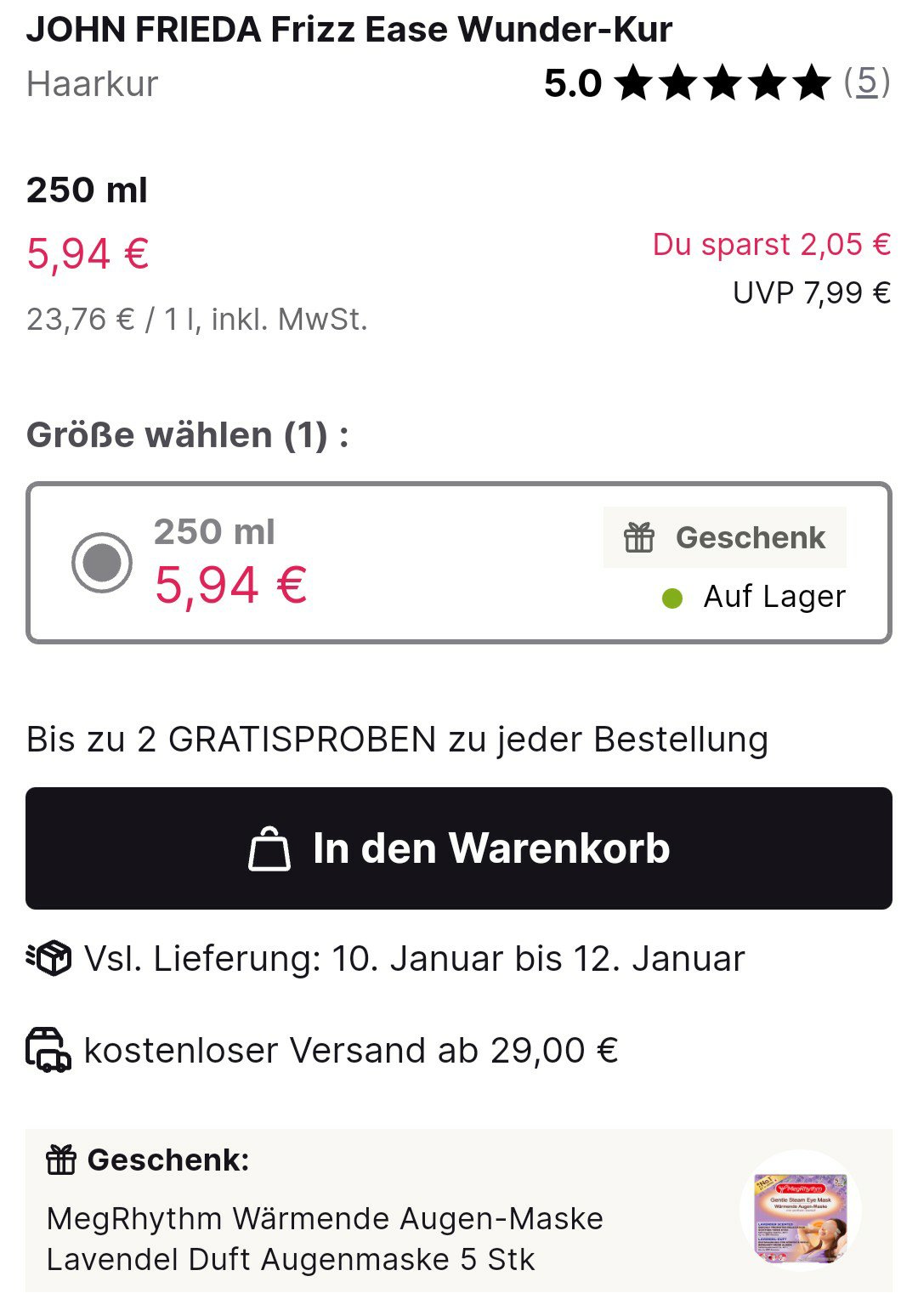 🇩🇪 Flaconi 羊毛