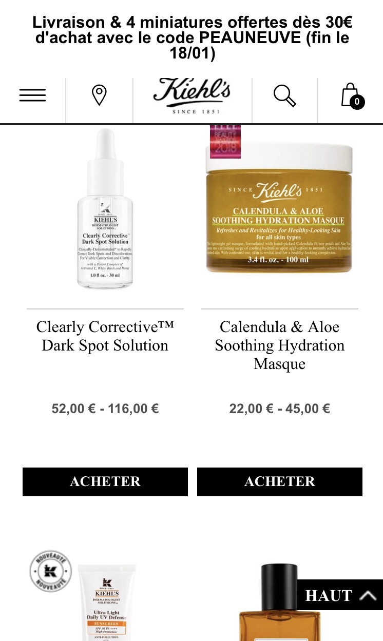 kiehls涨价了！！！！😭😭😭😭