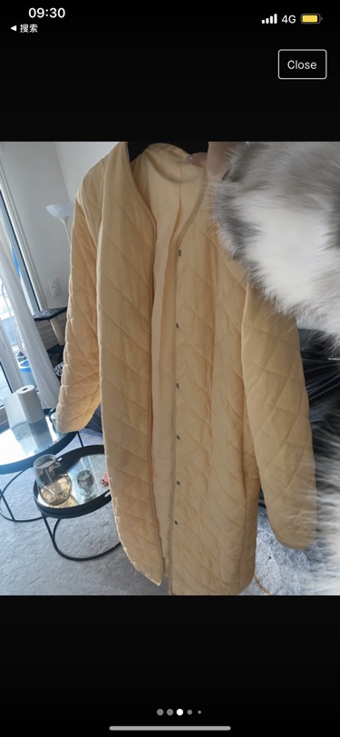 出other stories奶黄色棉服，设计师羊毛外套等