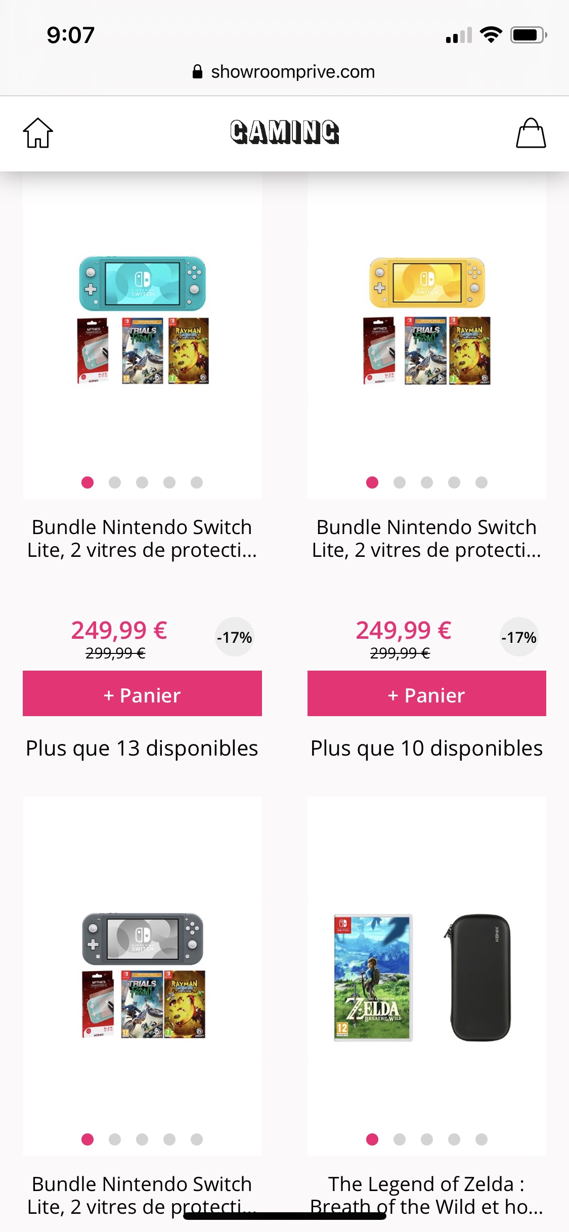 showroomprive 有卖switch 还有游戏碟