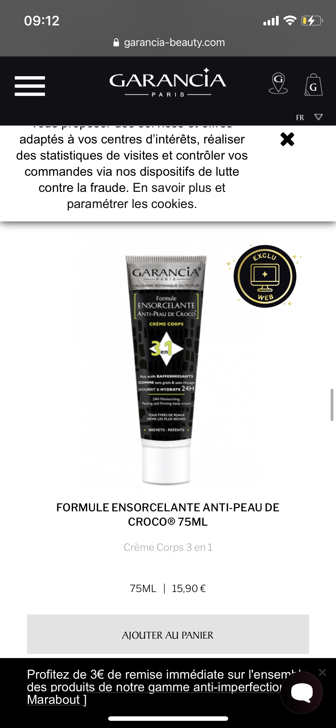 Madame送价值15€90的身体乳