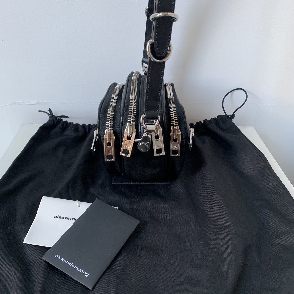 Alexander Wang 王大仁 羊皮拉鍊胸包