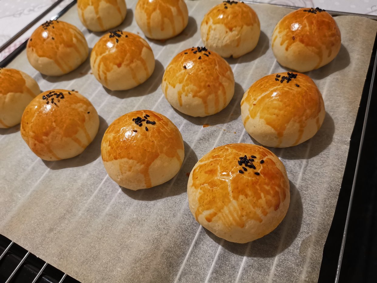 蛋黄酥uuu～制作成功✌