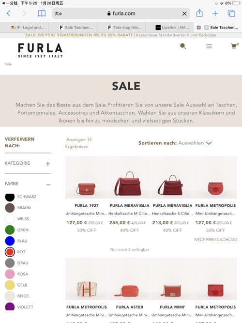 #心愿墙 furla红色包包