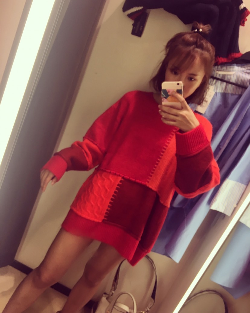 zara 被po烂的 学院风毛衣