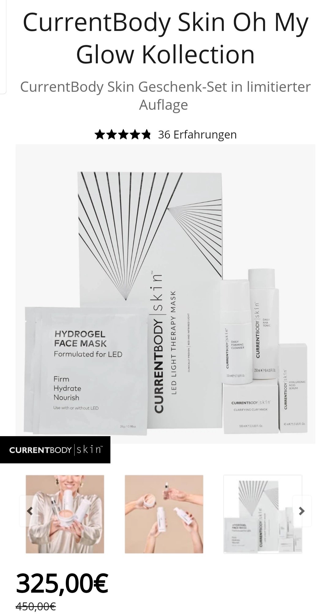 CurrentBody红光面膜Glow大礼包已下单！