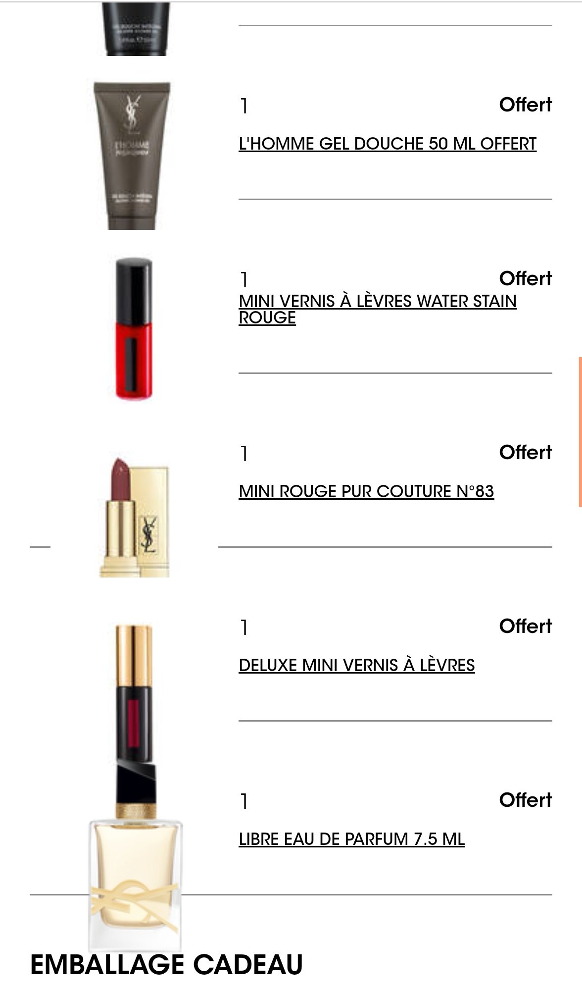 YSL 8折＋满130可自选10中小样赠品
