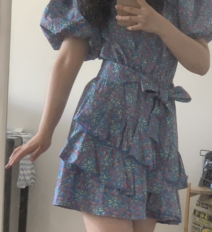 UR开箱第一弹——蓝色碎花裙🪻