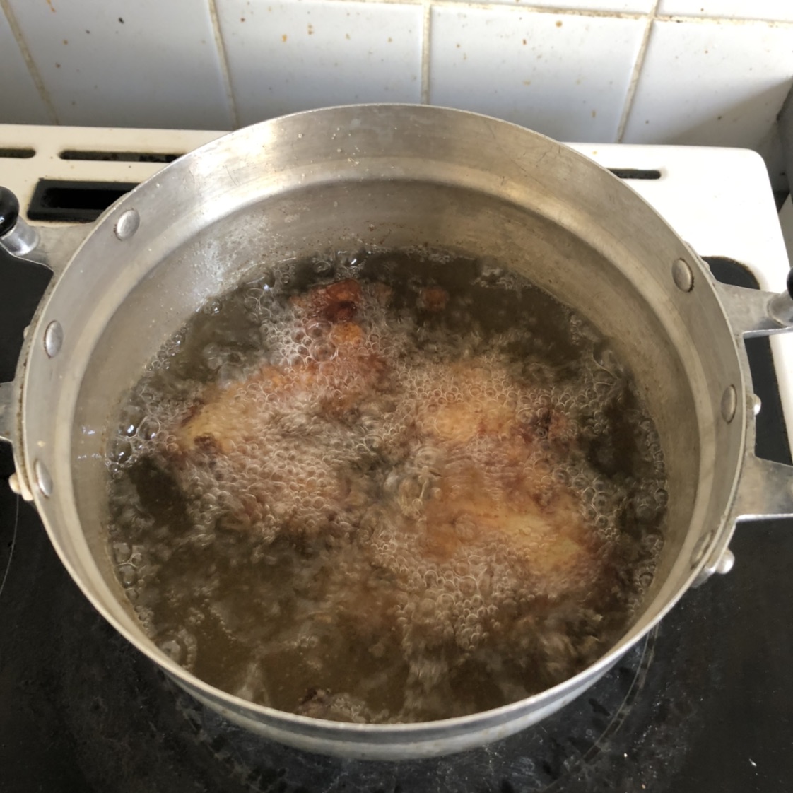 终于炸鸡啦