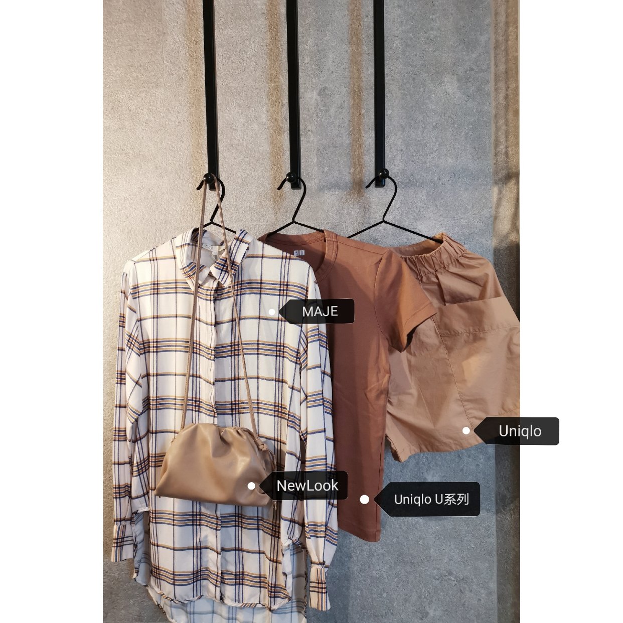 Maje的oversize格纹衬衫，百搭又舒适😊