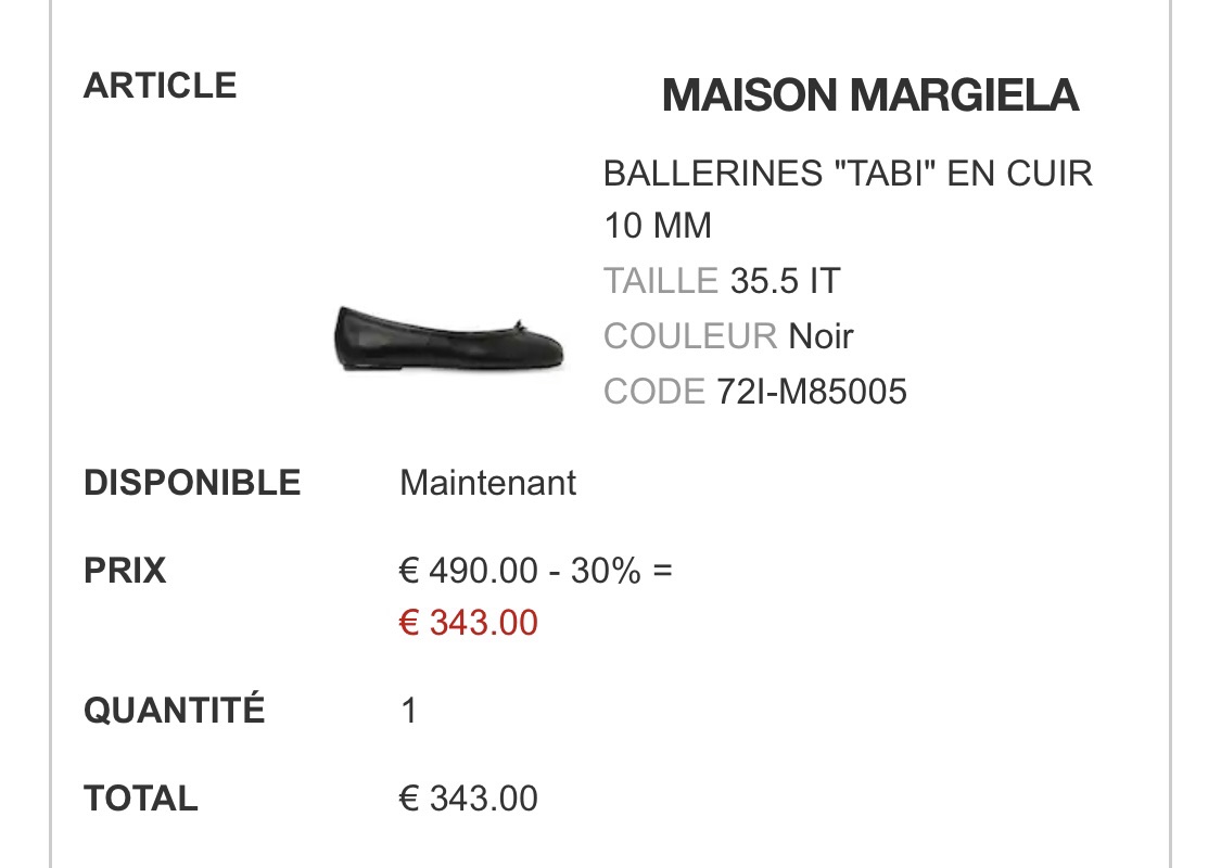 Maison Margiela 分趾平底单鞋 7折购入