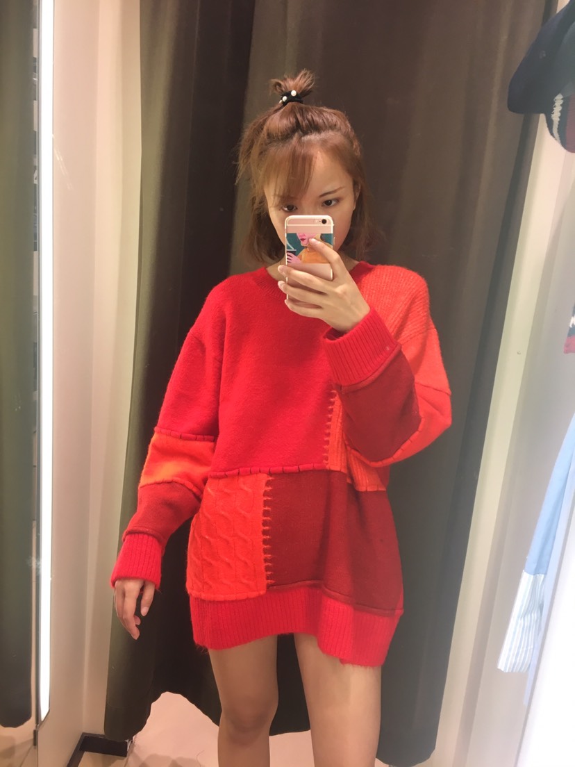 zara 被po烂的 学院风毛衣