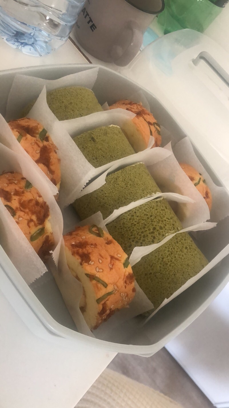 抹茶🍵鲜奶油蛋糕卷