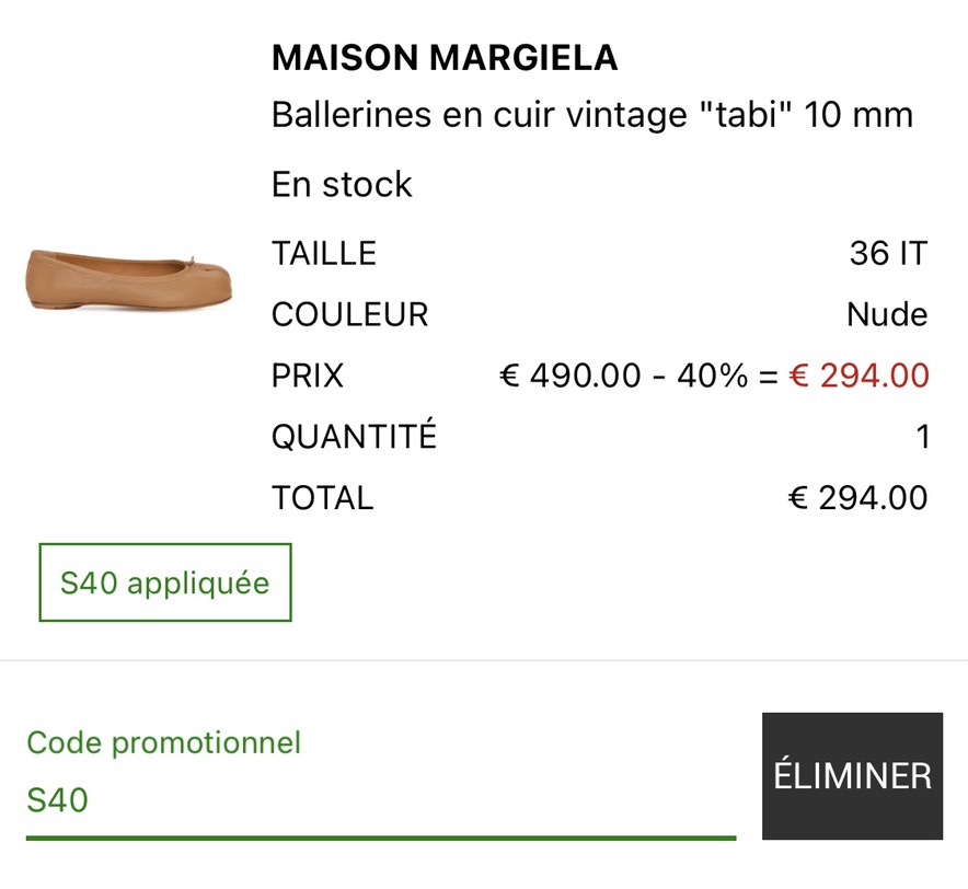 Maison Margiela 分趾平底单鞋 7折购入
