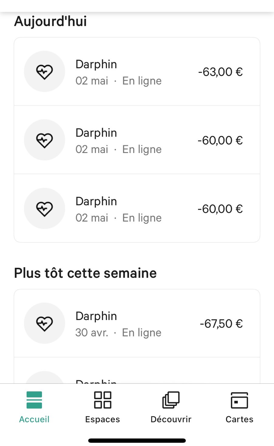 继续darphin种草，今日收三单，十倍金币向我招手