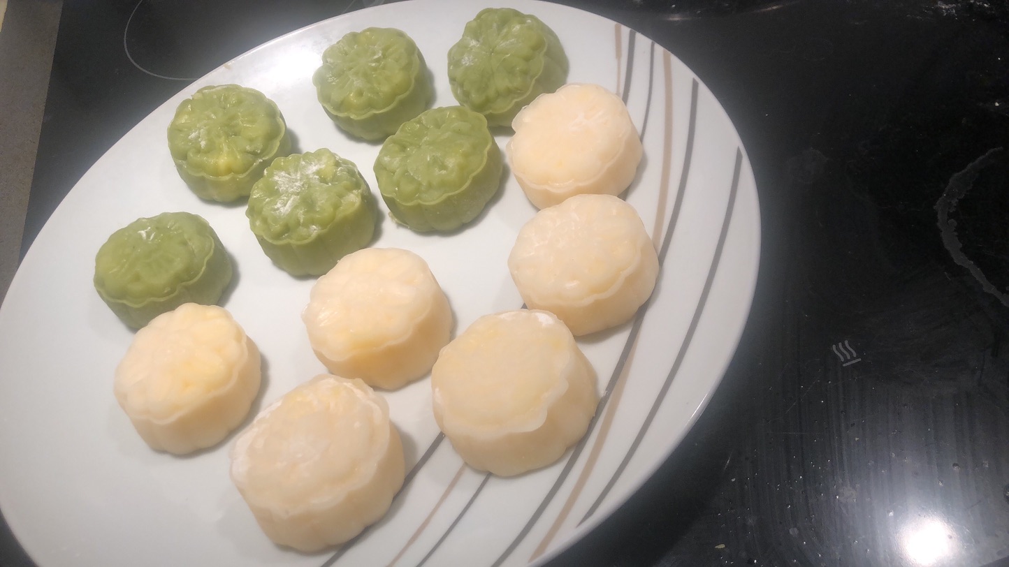 🎑🥮豆沙咸蛋黄月饼和冰皮月饼